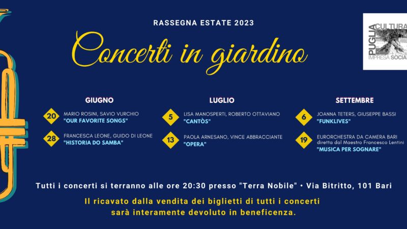 Concerti in Giardino – estate 2023