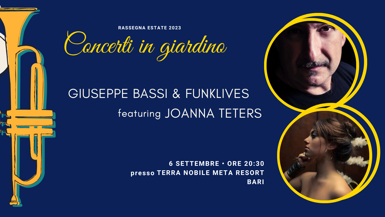 Concerti in giardino – Giuseppe Bassi & FUNKLIVES featuring Joanna Teters